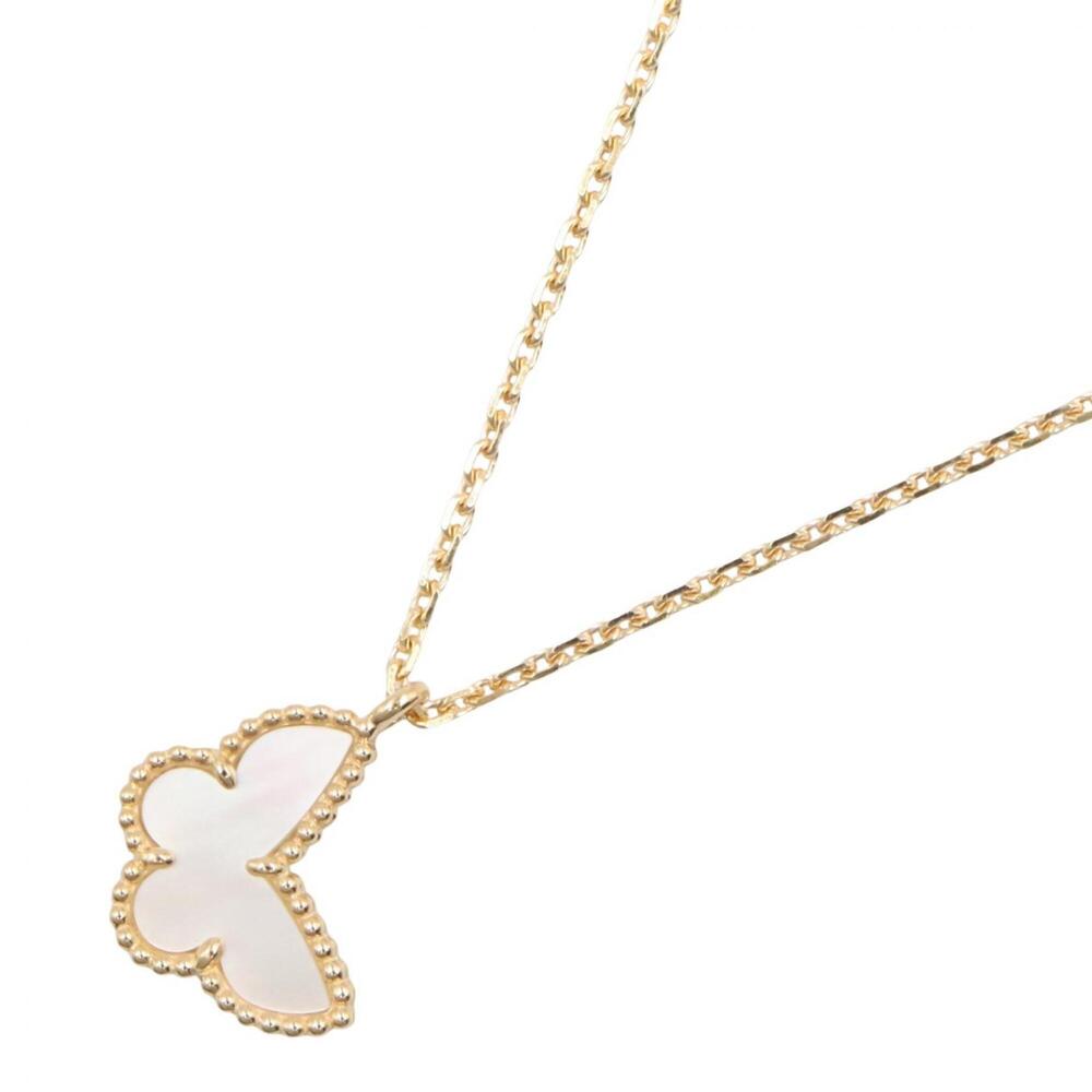 Van Cleef & Arpels Sweet Papillon Mother-of-Pearl Necklace, 18K (Yellow Gold)...